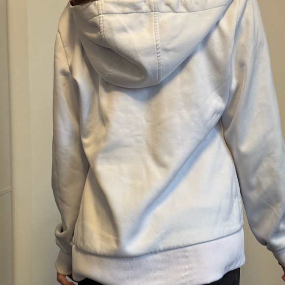 Burton White Hoodie with Blue Logo - Picture 3 of 3